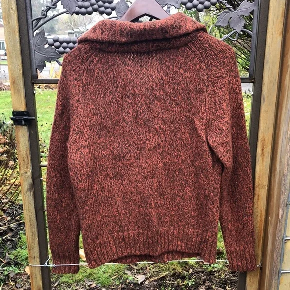 Pendleton rust colored wool blend zipper from cardigans size M - Picture 2 of 5